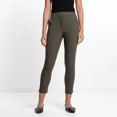 BASEMENT - Pantalón Skinny Mujer Tiro medio