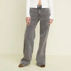 SYBILLA - Jean Wide leg Mujer Tiro medio