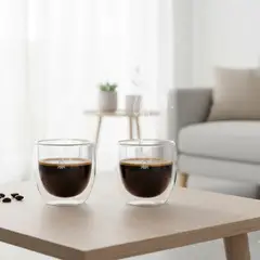 BENETTON - SETX2 MUGS DOBLEPARED TRANSPARENTE 80ML