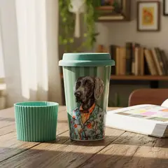 ROBERTA ALLEN - Travel mug Porcelana CONEJO 440ML MARKET BLOOM NEW Ancho: 9 cm; Alto: 14.5 cm
