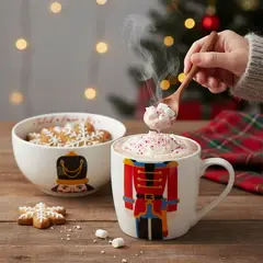 MICA - Set: Bowl + Taza Navideña Cascanuez