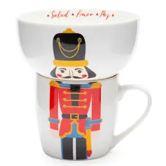 MICA - Set: Bowl + Taza Navideña Cascanuez