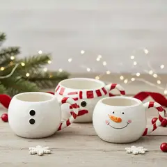 ROBERTA ALLEN - Set x3 Taza Navideña Muñeco de Nieve