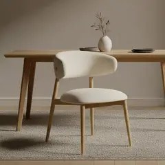 BASEMENT HOME - Silla de comedor Lourdes Tela