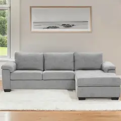 MICA - Sofá en L 4 Puestos en Tela, Rafa 270 x 160 x 85 cm