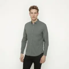 WOLF & HANK - Camisa Hombre Manga larga Slim de Algodón