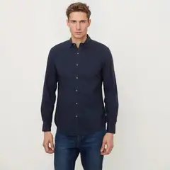 WOLF & HANK - Camisa Hombre Manga larga Slim de Algodón