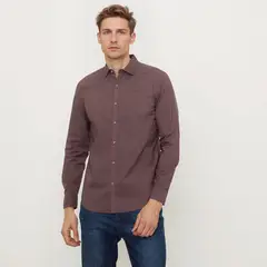 WOLF & HANK - Camisa Hombre Manga larga Slim de Algodón