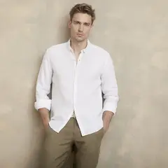 WOLF & HANK - Camisa Hombre Manga larga Slim de Lino WOLF&HANK