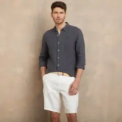 WOLF & HANK - Camisa Hombre Manga larga Slim de Lino WOLF&HANK