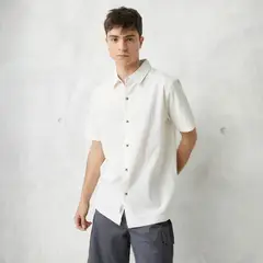 BEARCLIFF - Camisa Hombre Manga corta Recta de Algodón