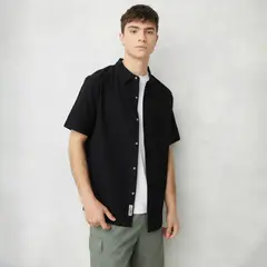 BEARCLIFF - Camisa Hombre Manga corta Recta de Algodón
