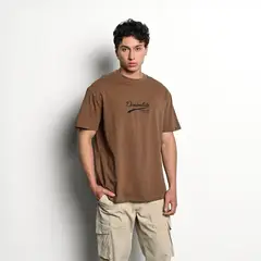 DENIMLAB - Camiseta Hombre Manga corta con Estampado Oversized fit de Algodón