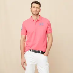 LA MARTINA - Camiseta Hombre Manga corta con Logo de Algodón