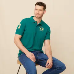 LA MARTINA - Camiseta polo Hombre con Logo de Algodón
