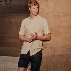 LA MARTINA - Camisa Hombre Manga corta Classic fit de Lino