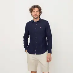 CASCAIS - Camisa Hombre Manga larga Slim de Lino CASCAIS.