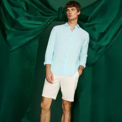 CASCAIS - Camisa Hombre Manga larga Slim de Lino CASCAIS.