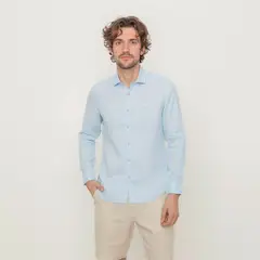 CASCAIS - Camisa Hombre Manga larga Slim de Lino CASCAIS.