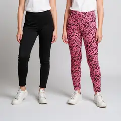 undefined - Leggings para Niña Pack de 2 unidades de Algodón Elv