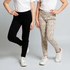 YAMP - Leggings Para Niña Pack de 2 unidades de Algodón