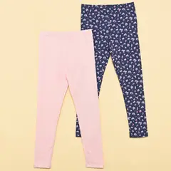 YAMP - Leggings Para Niña Pack de 2 unidades de Algodón