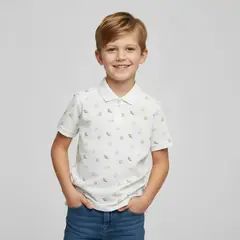YAMP - Camiseta polo para Niño Manga corta de Algodón