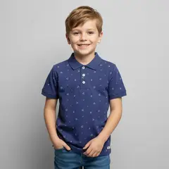 YAMP - Camiseta polo para Niño Manga corta de Algodón