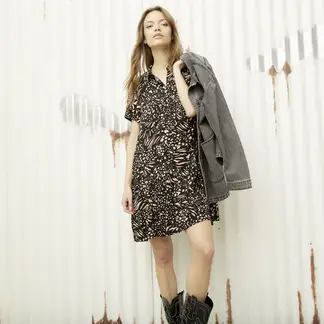 DENIMLAB - Vestido Corto Casual para Mujer