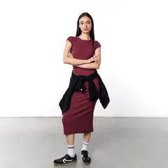 DENIMLAB - Vestido Medio Casual para Mujer Algodón