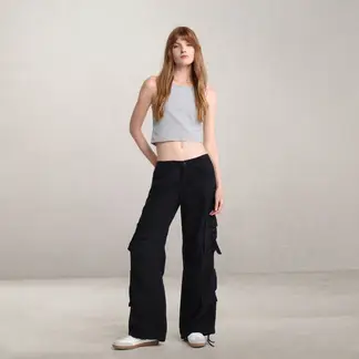 DENIMLAB - Jean Cargo Mujer Tiro bajo