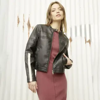 DENIMLAB - Chaqueta Efecto cuero Mujer