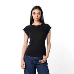 DENIMLAB - Camiseta Mujer con Taches Manga corta