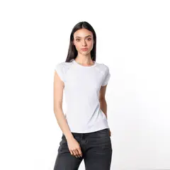 DENIMLAB - Camiseta Mujer con Taches Manga corta