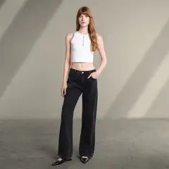 SYBILLA - Jean Baggy Mujer Tiro bajo