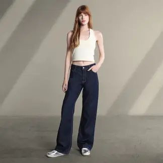 SYBILLA - Jean Baggy Mujer Tiro bajo