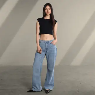 SYBILLA - Jean Baggy Mujer Tiro bajo