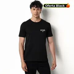 ECKO - Camiseta Hombre Manga corta con Logo de Algodón