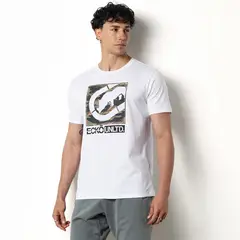 ECKO - Camiseta Hombre Manga corta con Logo de Algodón