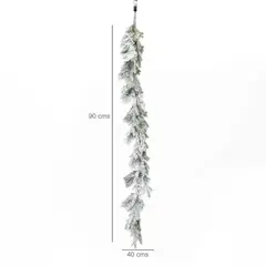 MICA - Guirnalda Navideña Pino Blanco 180 cm