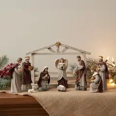 MICA - Pesebre de Navidad Establo 14x7x18 cm