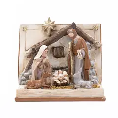 MICA - Pesebre de Navidad Establo 12x10x10 cm