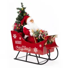 MICA - Figura Navideña: Papá Noel Trineo 52 cm