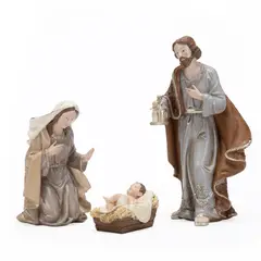 MICA - Pesebre de Navidad 3 piezas 13.5x11.5x25 cm