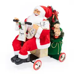 MICA - Figura Navideña: Papá Noel Carro 70 cm