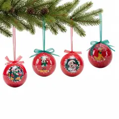 DISNEY - Bola de Navidad Disney: Mickey Set x4 7.5 cm