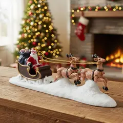 MICA - Villa Navideña: Papá Noel Trineo 6.5x3x5 cm