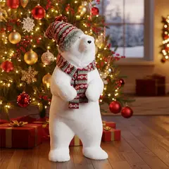 MICA - Peluche Navideño: Oso Bufanda 82 cm