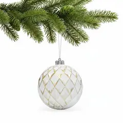 MICA - Bola de Navidad Blanca 20 cm