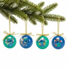 DISNEY - Bola de Navidad Disney: Stitch Set x4 7.5 cm